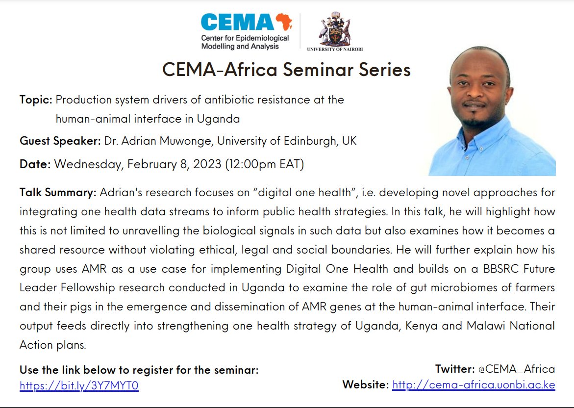 CEMA-Seminar Series Antibiotic Resistance Uganda