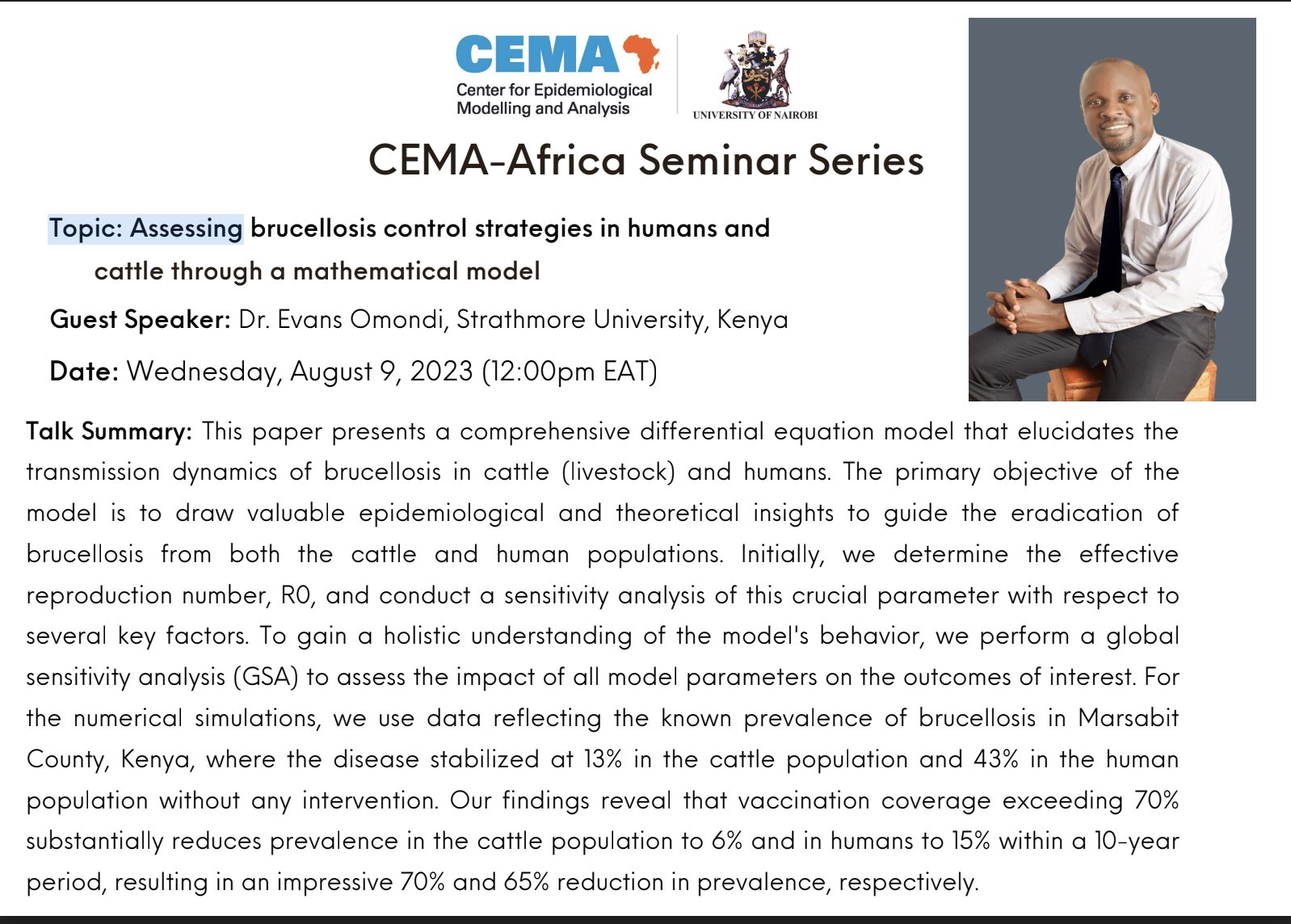 CEMA Seminar Series August 2023