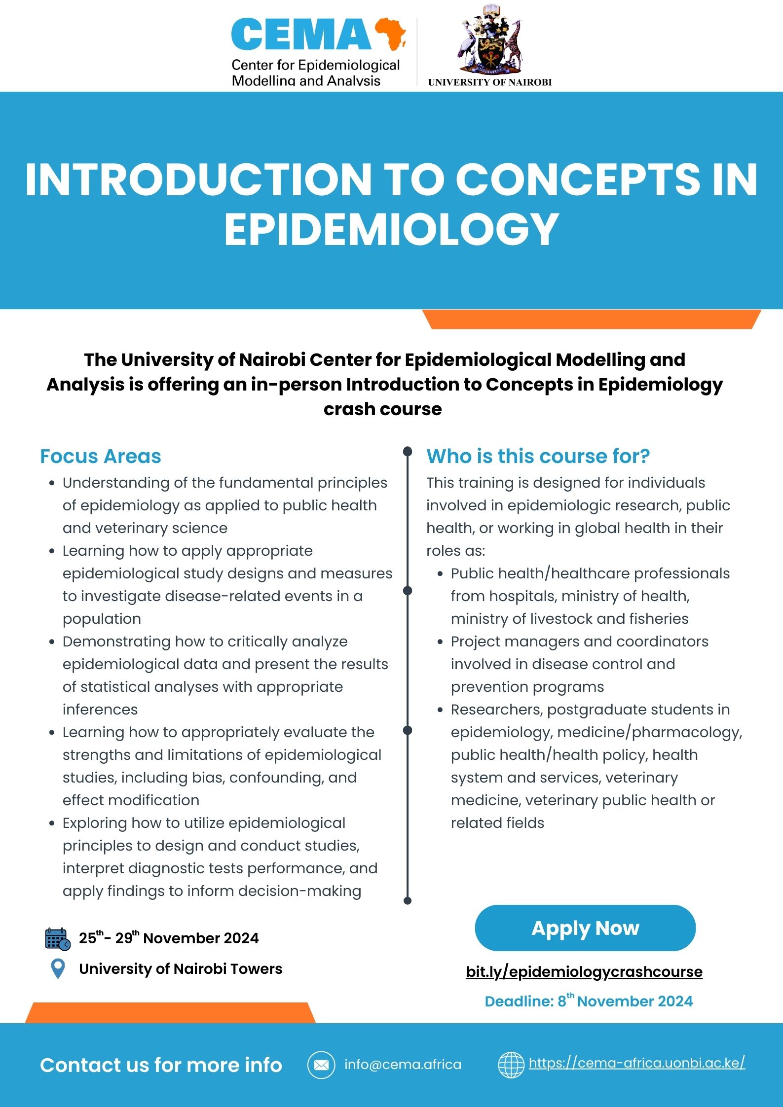 Epidemiology crash course poster